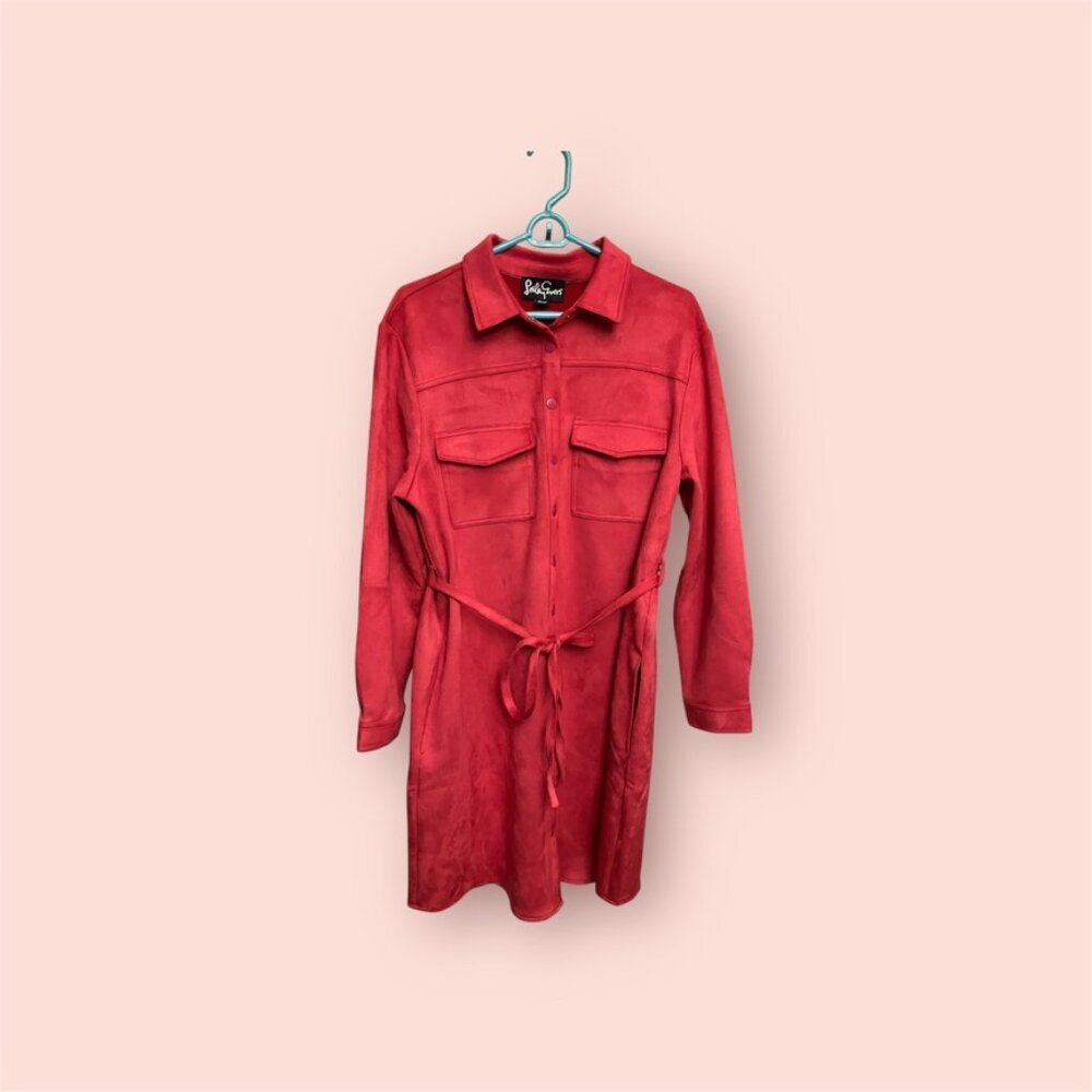 Pink Suede Dress with Flaw